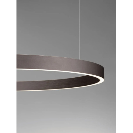 Lampa wisząca okrągła ring - ściemniacz triac Giotto 80cm LED 3000K szczotkowany brąz