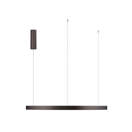 Lampa wisząca okrągła ring - ściemniacz triac Giotto 98cm LED 3000K szczotkowany brąz