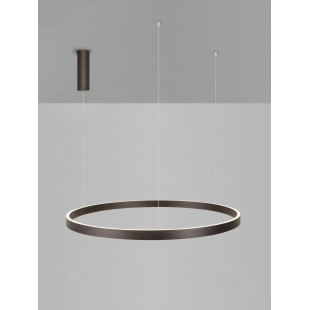 Lampa wisząca okrągła ring - ściemniacz triac Giotto 98cm LED 3000K szczotkowany brąz
