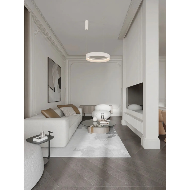Lampa wisząca ring - ściemniacz triac Marzi 50cm LED CCT 2700-4000K biała