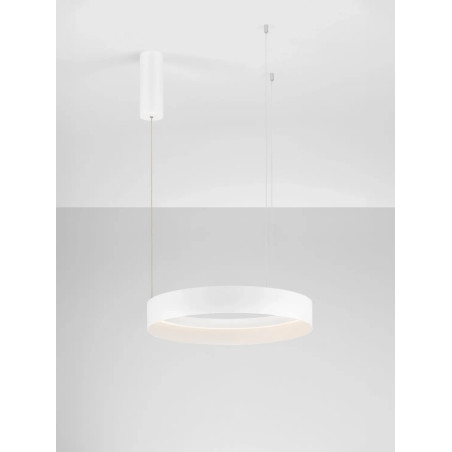 Lampa wisząca ring - ściemniacz triac Marzi 50cm LED CCT 2700-4000K biała