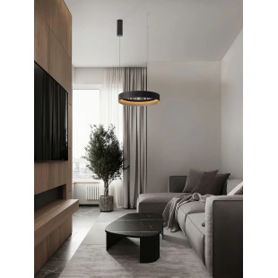 Lampa wisząca ring - ściemniacz triac Marzi 50cm LED CCT 2700-4000K czarna