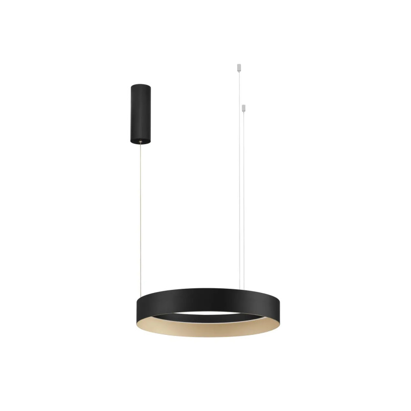 Lampa wisząca ring - ściemniacz triac Marzi 50cm LED CCT 2700-4000K czarna