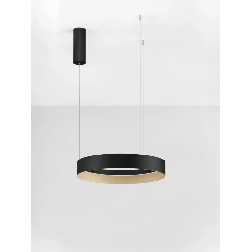 Lampa wisząca ring - ściemniacz triac Marzi 50cm LED CCT 2700-4000K czarna