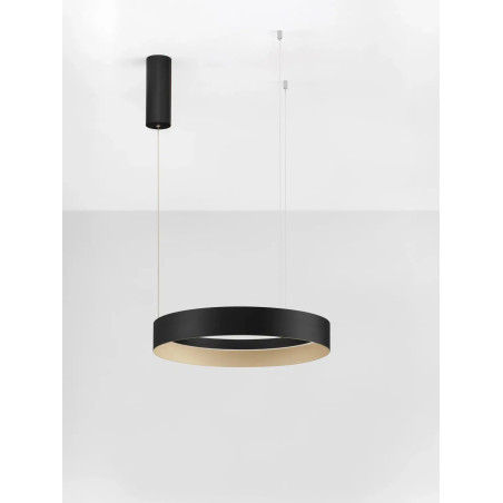 Lampa wisząca ring - ściemniacz triac Marzi 50cm LED CCT 2700-4000K czarna
