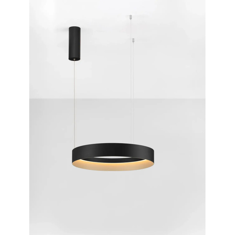 Lampa wisząca ring - ściemniacz triac Marzi 50cm LED CCT 2700-4000K czarna
