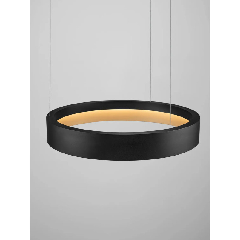 Lampa wisząca ring - ściemniacz triac Marzi 50cm LED CCT 2700-4000K czarna