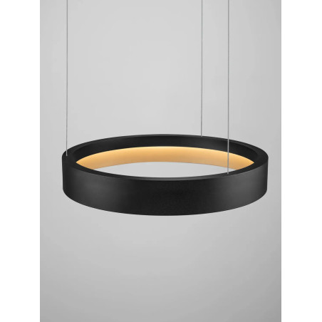 Lampa wisząca ring - ściemniacz triac Marzi 50cm LED CCT 2700-4000K czarna