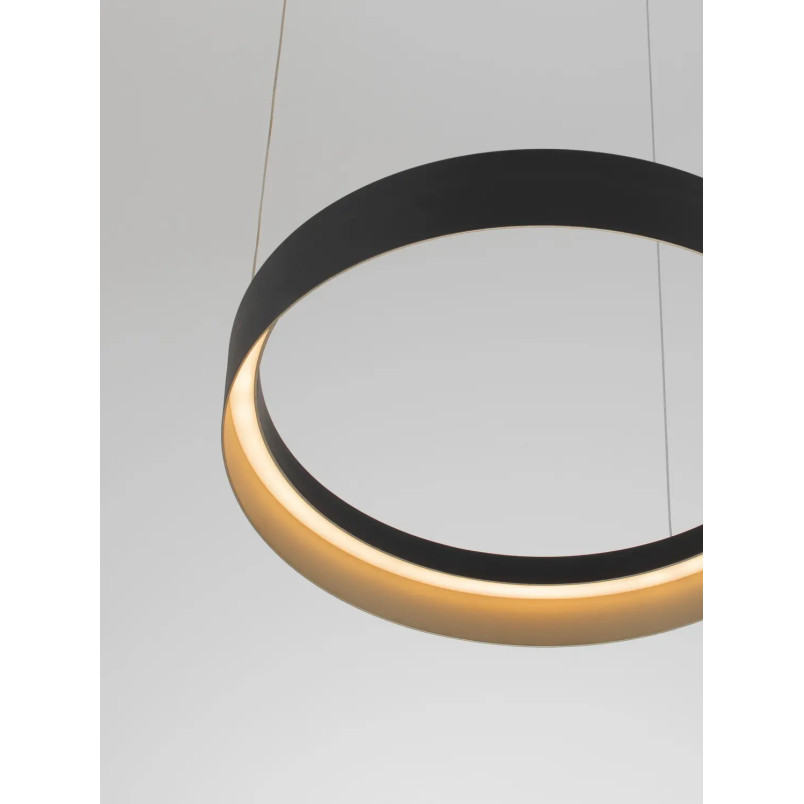Lampa wisząca ring - ściemniacz triac Marzi 50cm LED CCT 2700-4000K czarna