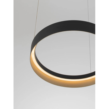 Lampa wisząca ring - ściemniacz triac Marzi 50cm LED CCT 2700-4000K czarna