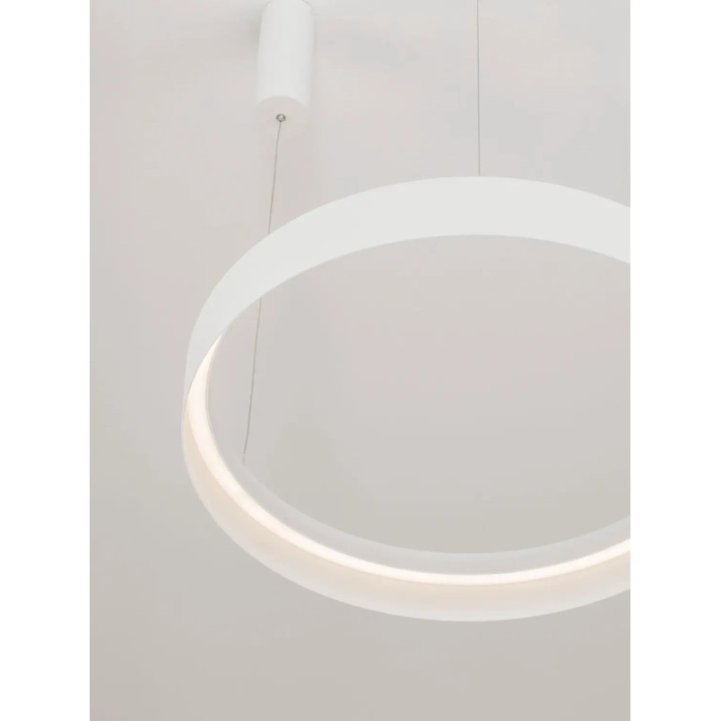 Lampa wisząca ring - ściemniacz triac Marzi 60cm LED CCT 2700-4000K biała