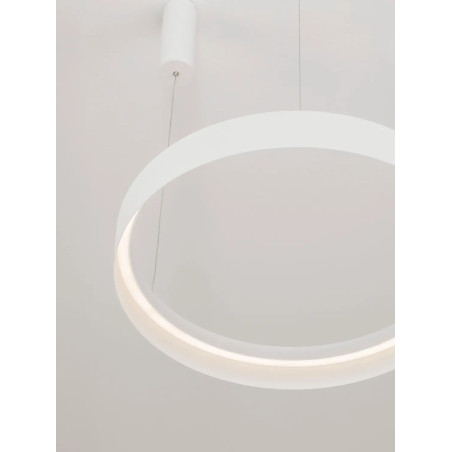 Lampa wisząca ring - ściemniacz triac Marzi 60cm LED CCT 2700-4000K biała