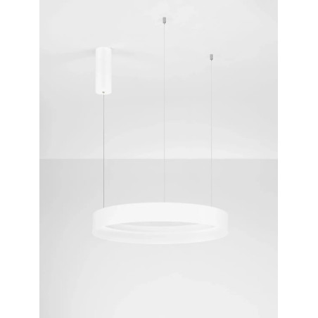 Lampa wisząca ring - ściemniacz triac Marzi 60cm LED CCT 2700-4000K biała