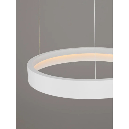 Lampa wisząca ring - ściemniacz triac Marzi 60cm LED CCT 2700-4000K biała