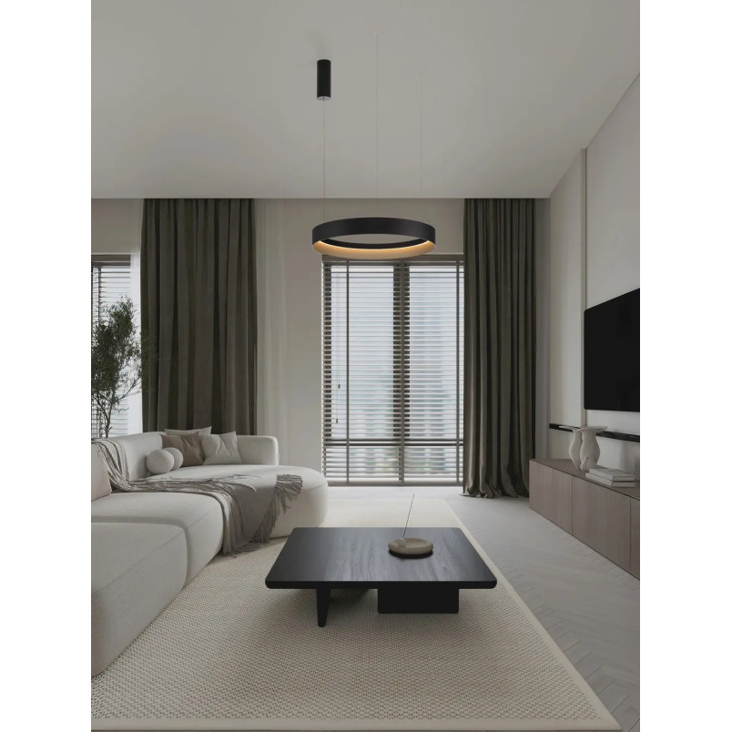 Lampa wisząca ring - ściemniacz triac Marzi 60cm LED CCT 2700-4000K czarna