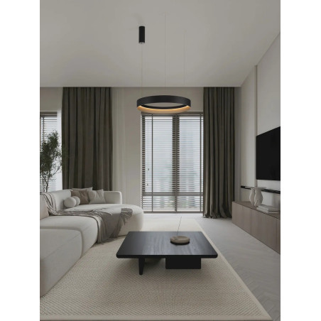 Lampa wisząca ring - ściemniacz triac Marzi 60cm LED CCT 2700-4000K czarna