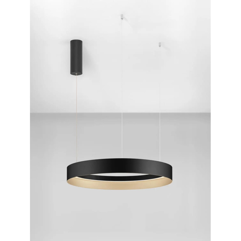 Lampa wisząca ring - ściemniacz triac Marzi 60cm LED CCT 2700-4000K czarna