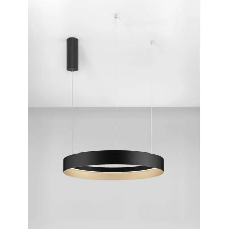 Lampa wisząca ring - ściemniacz triac Marzi 60cm LED CCT 2700-4000K czarna