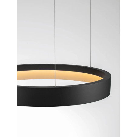 Lampa wisząca ring - ściemniacz triac Marzi 60cm LED CCT 2700-4000K czarna