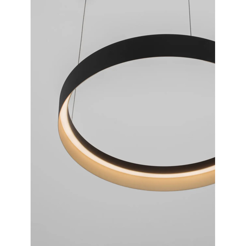 Lampa wisząca ring - ściemniacz triac Marzi 60cm LED CCT 2700-4000K czarna
