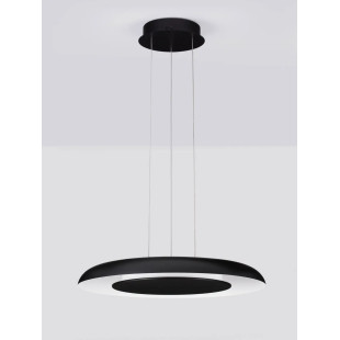 Lampa wisząca modern z płaskim kloszem Supino 60cm LED 2700-4000K czarno-biała