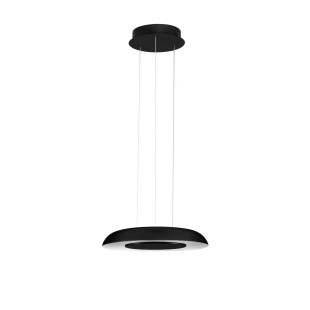 Lampa wisząca modern z płaskim kloszem Supino 40cm LED 2700-4000K czarno-biała