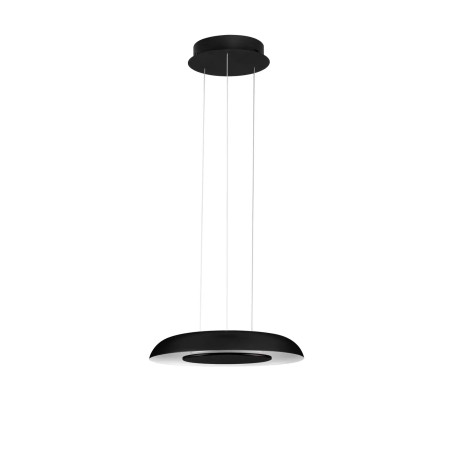 Lampa wisząca modern z płaskim kloszem Supino 40cm LED 2700-4000K czarno-biała