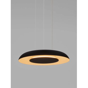 Lampa wisząca modern z płaskim kloszem Supino 40cm LED 2700-4000K czarno-biała