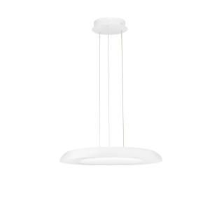 Lampa wisząca modern z płaskim kloszem Supino 60cm LED 2700-4000K biała