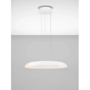 Lampa wisząca modern z płaskim kloszem Supino 60cm LED 2700-4000K biała