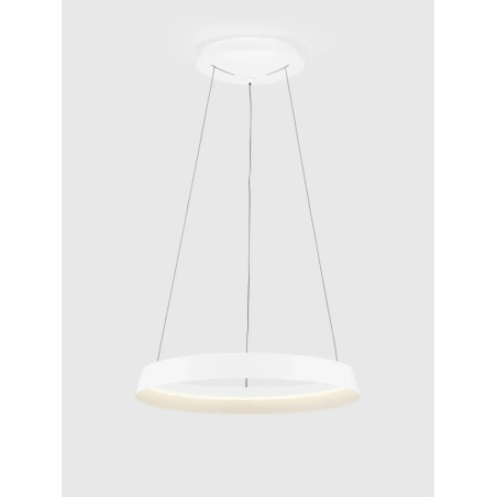 Lampa wisząca okrągła ze ściemniaczem Arpino 45cm LED 2700-3000K biała