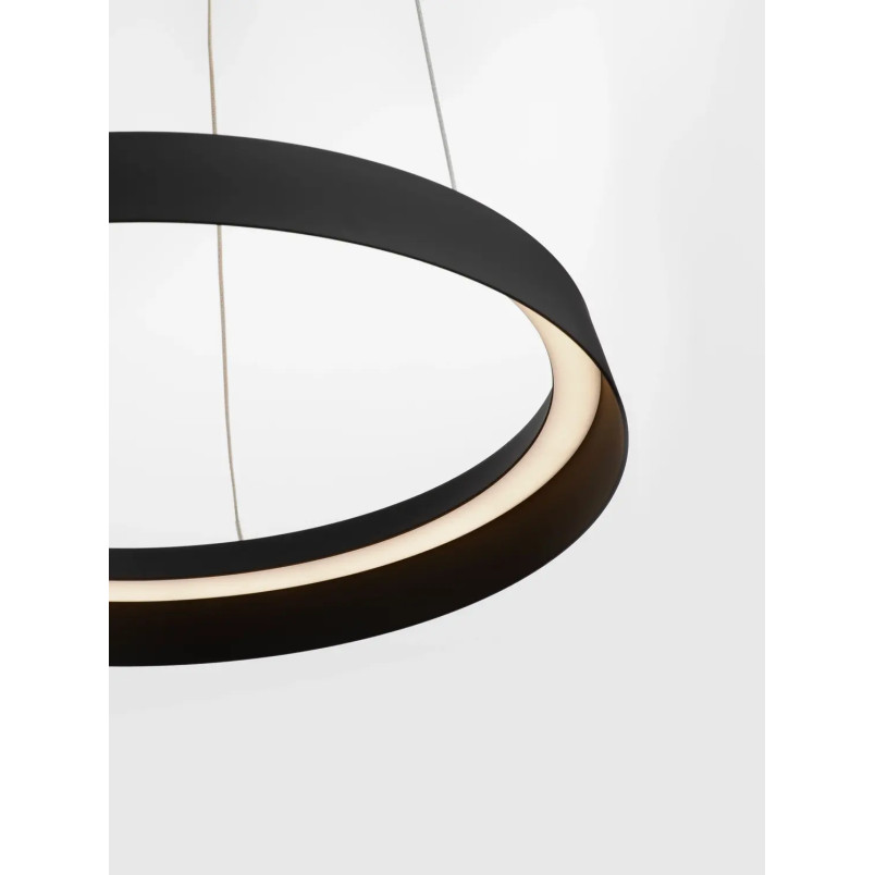 Lampa wisząca okrągła ze ściemniaczem Arpino 45cm LED 2700-3000K czarna
