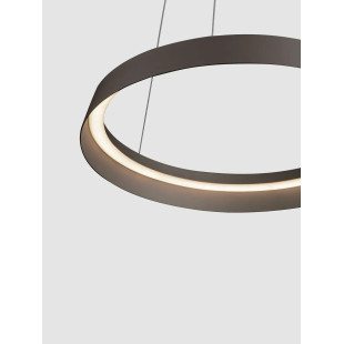 Lampa wisząca okrągła ze ściemniaczem Arpino 45cm LED 2700-3000K szampański brąz