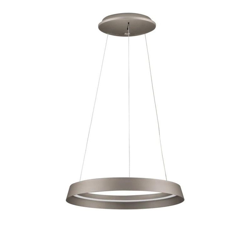 Lampa wisząca okrągła ze ściemniaczem Arpino 45cm LED 2700-3000K szampański brąz