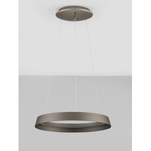 Lampa wisząca okrągła ze ściemniaczem Arpino 45cm LED 2700-3000K szampański brąz