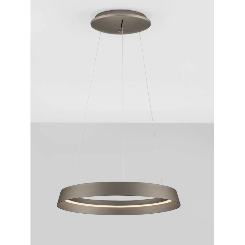 Lampa wisząca okrągła ze ściemniaczem Arpino 45cm LED 2700-3000K szampański brąz