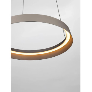 Lampa wisząca okrągła ze ściemniaczem Arpino 45cm LED 2700-3000K szampański brąz