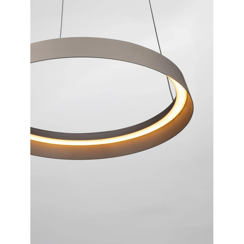 Lampa wisząca okrągła ze ściemniaczem Arpino 45cm LED 2700-3000K szampański brąz