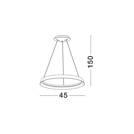 Lampa wisząca okrągła ze ściemniaczem Arpino 45cm LED 2700-3000K szampański brąz