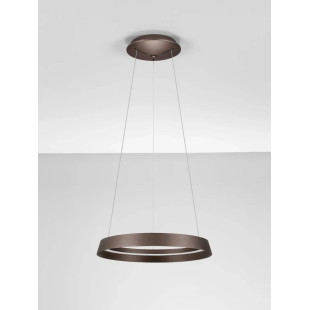 Lampa wisząca okrągła ze ściemniaczem Arpino 45cm LED 2700-3000K szczotkowany brąz - coffee