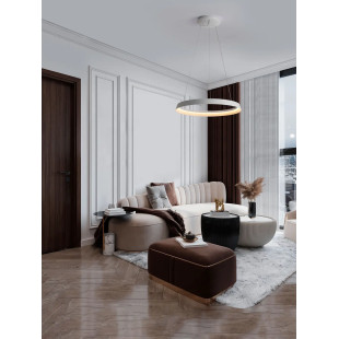 Lampa wisząca okrągła ze ściemniaczem Arpino 60cm LED 2700-3000K biała