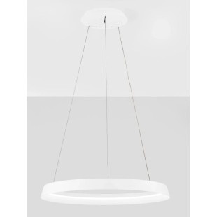 Lampa wisząca okrągła ze ściemniaczem Arpino 60cm LED 2700-3000K biała