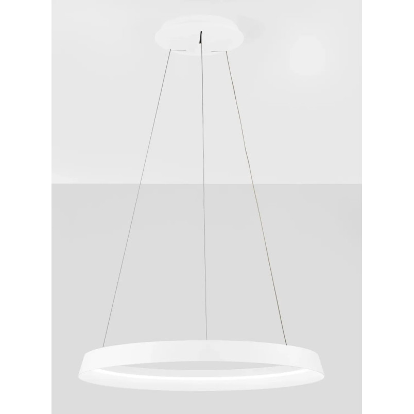 Lampa wisząca okrągła ze ściemniaczem Arpino 60cm LED 2700-3000K biała