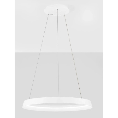 Lampa wisząca okrągła ze ściemniaczem Arpino 60cm LED 2700-3000K biała