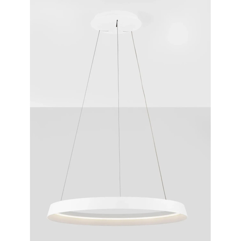 Lampa wisząca okrągła ze ściemniaczem Arpino 60cm LED 2700-3000K biała