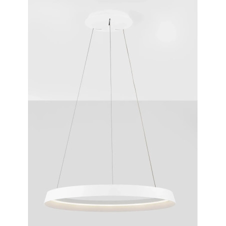 Lampa wisząca okrągła ze ściemniaczem Arpino 60cm LED 2700-3000K biała