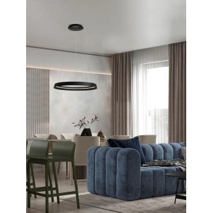 Lampa wisząca okrągła ze ściemniaczem Arpino 60cm LED 2700-3000K czarna