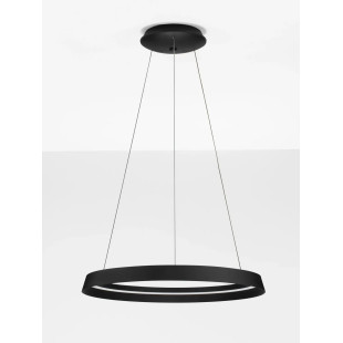 Lampa wisząca okrągła ze ściemniaczem Arpino 60cm LED 2700-3000K czarna
