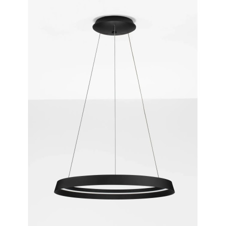 Lampa wisząca okrągła ze ściemniaczem Arpino 60cm LED 2700-3000K czarna