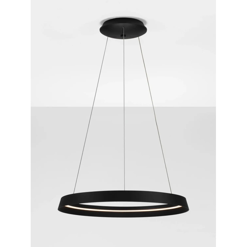 Lampa wisząca okrągła ze ściemniaczem Arpino 60cm LED 2700-3000K czarna